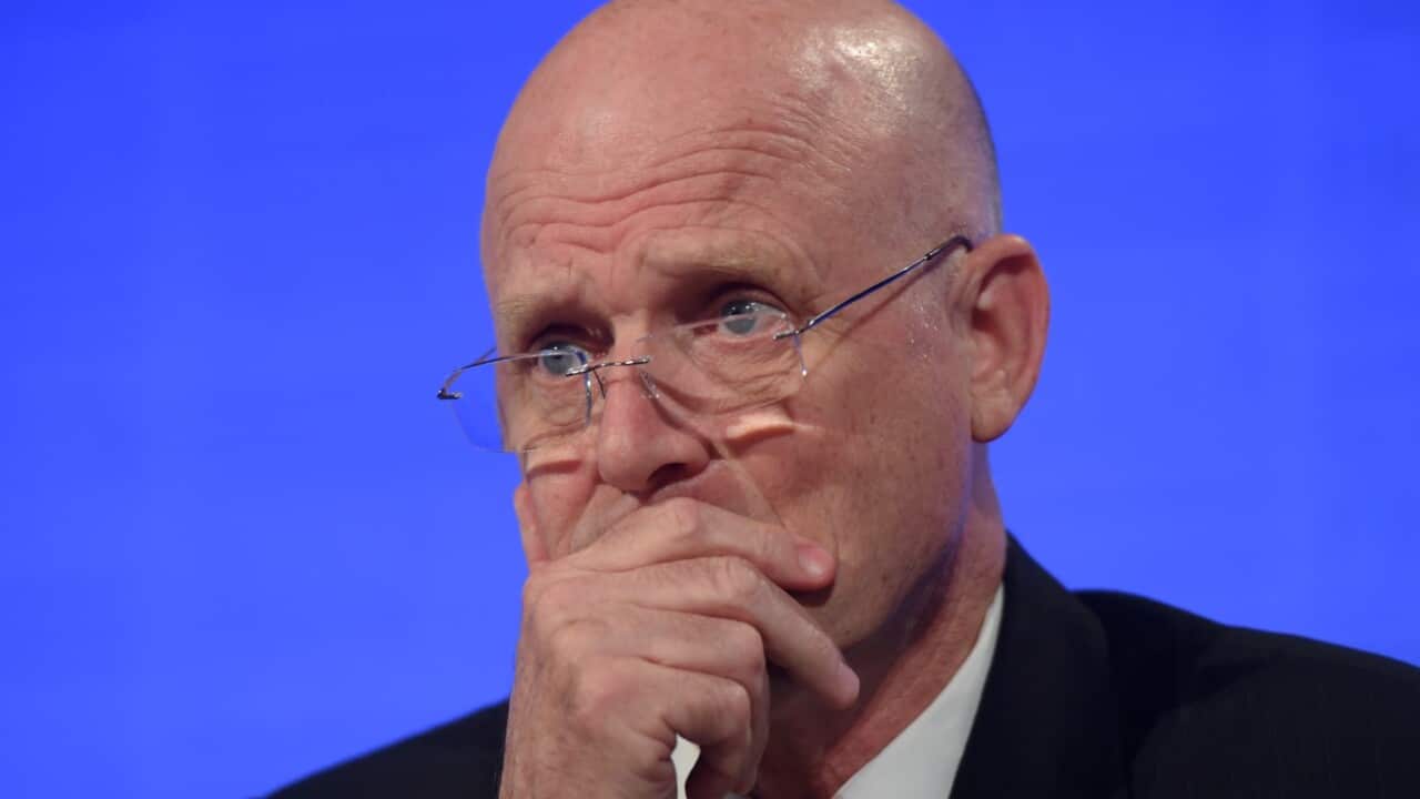 Crossbench Senator David Leyonhjelm is seen during a debate at the National Press Club in Canberra, Wednesday, April 6, 2016. 