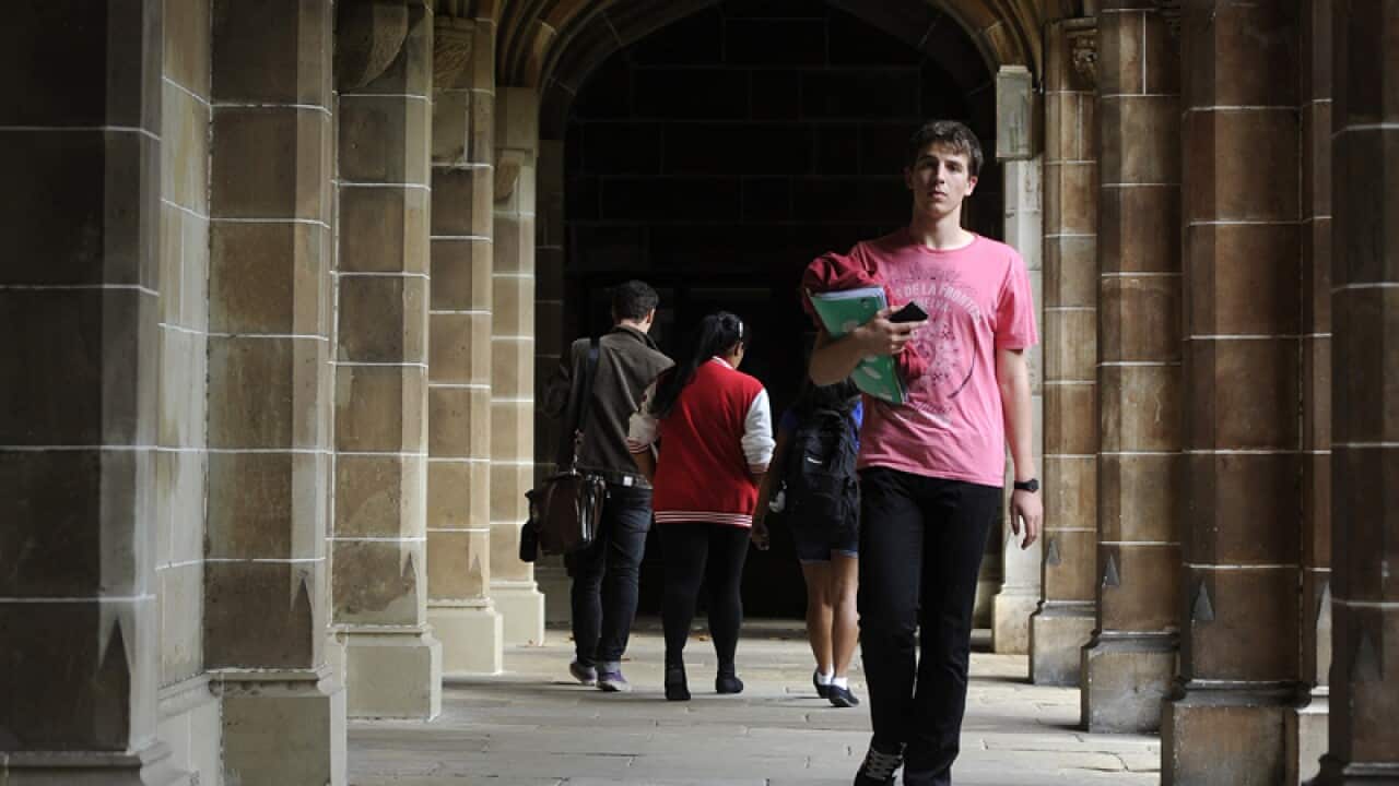 University students on campus