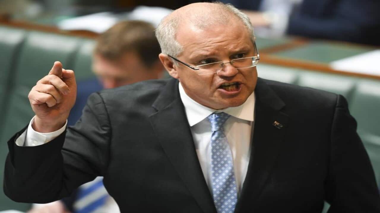 Australian Treasurer Scott Morrison speaks during Question Time.