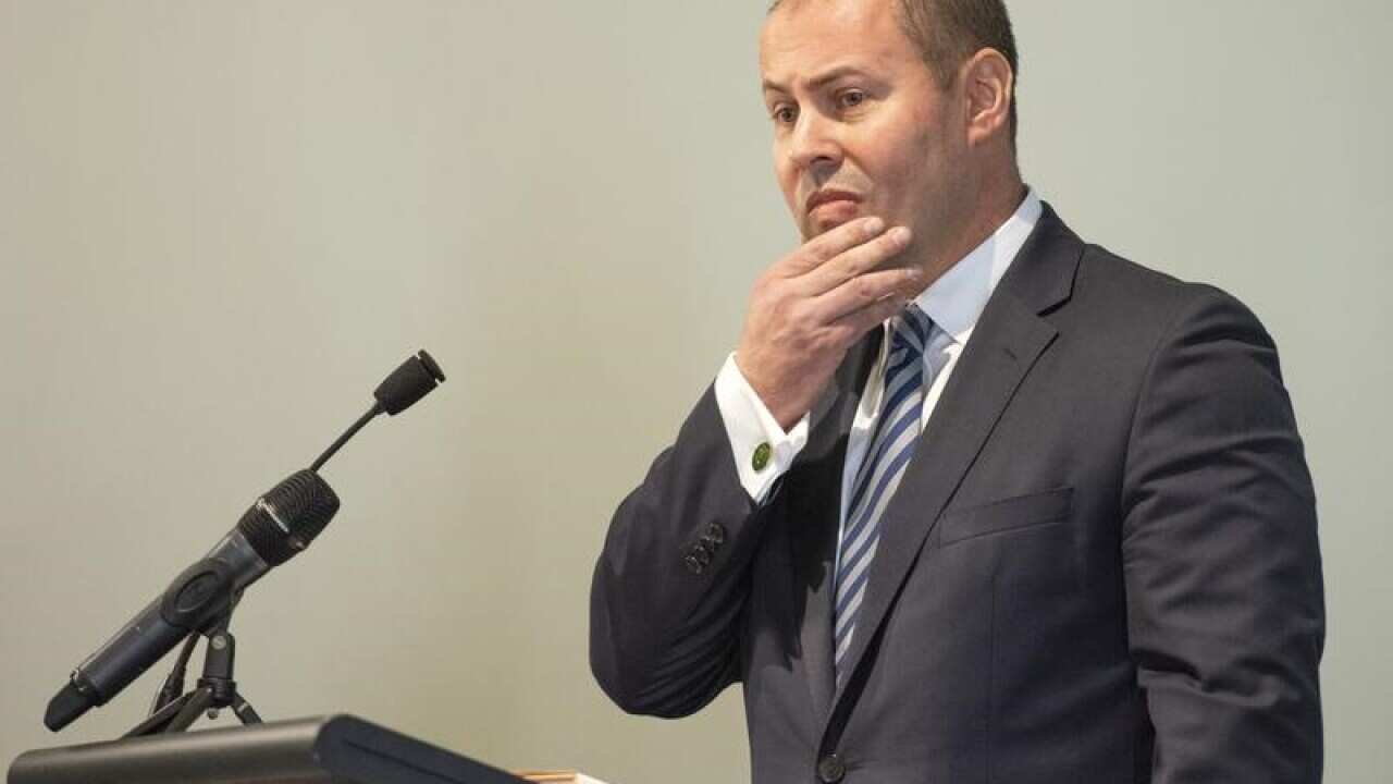 Federal Treasurer Josh Frydenberg speaks during a book launch.