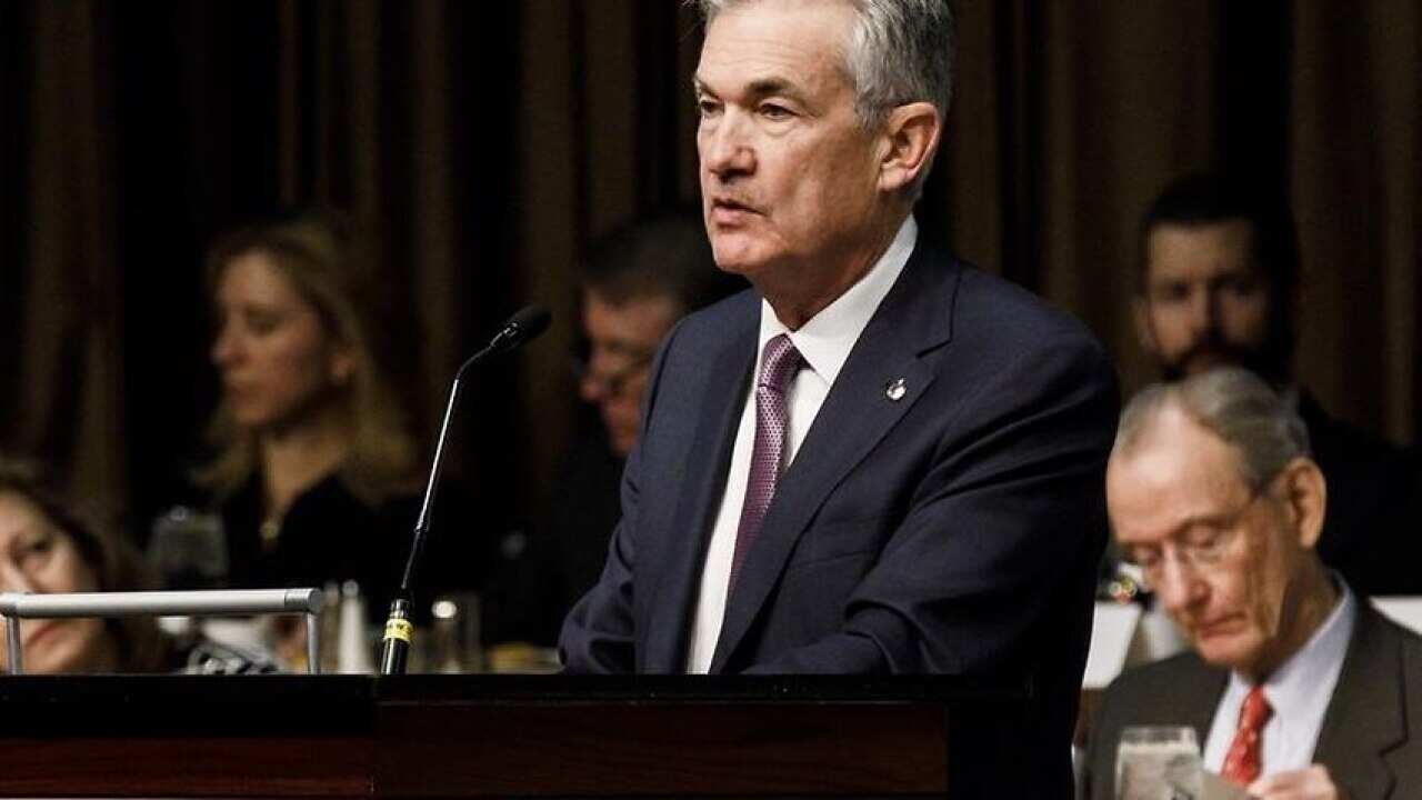 US Federal Reserve Chief Jerome Powell delivering a dovish report