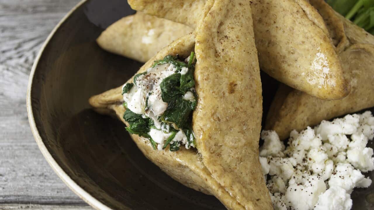 Spinach and feta pastries