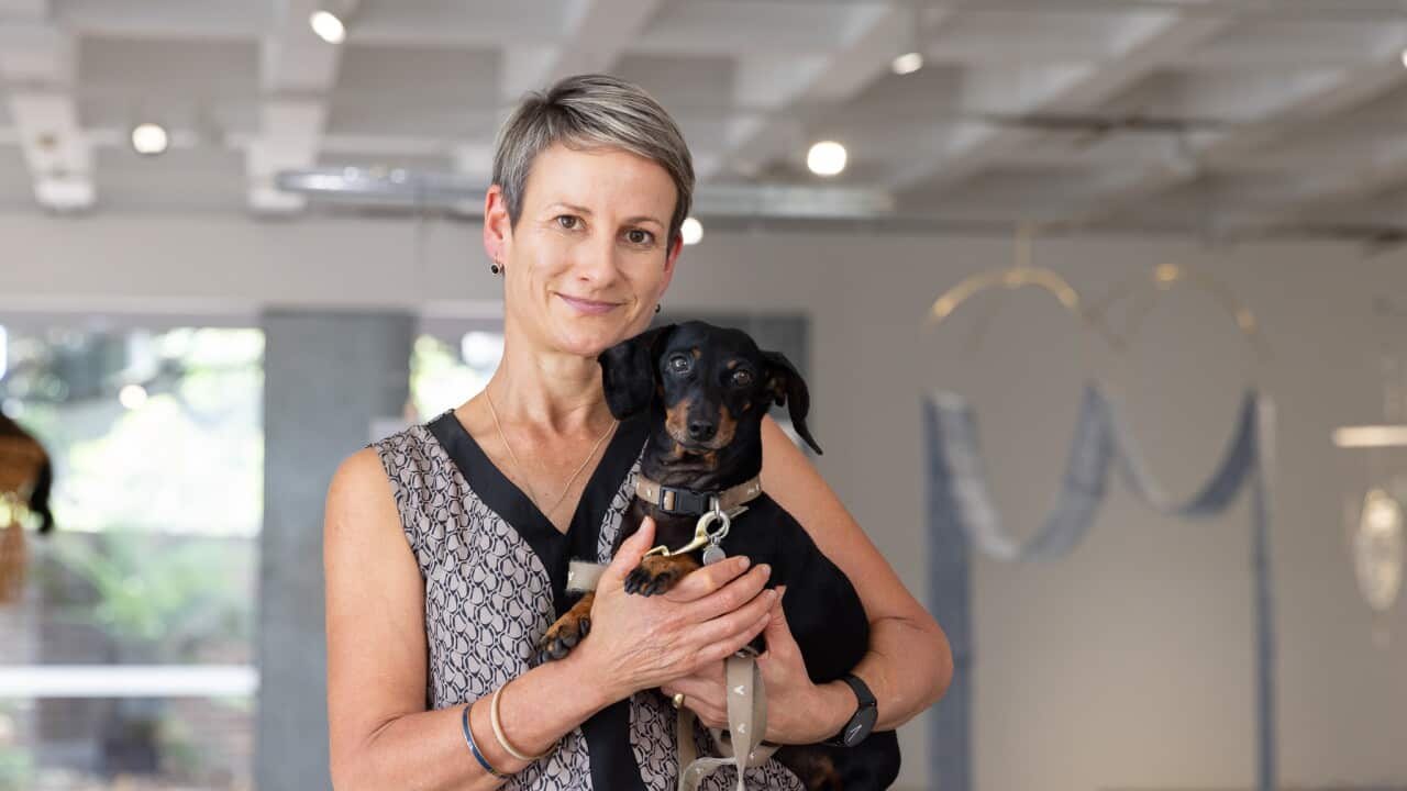 Urbanist Dr. Jennifer Kent from the University of Sydney with her dachshund Ollie