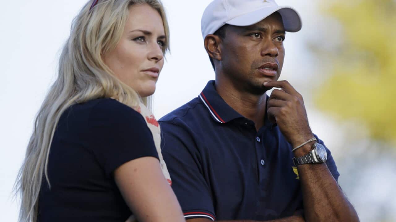 Tiger Woods with Lindsey Vonn