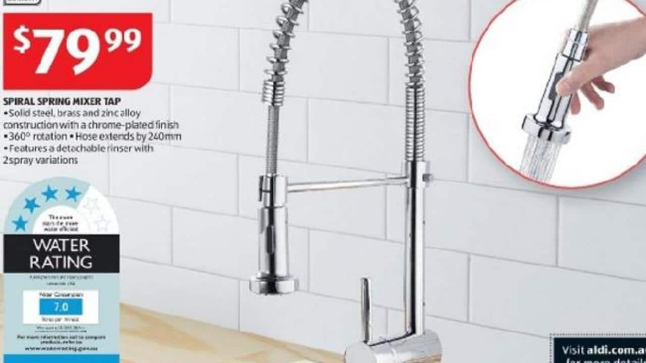 The Aldi tap model that was found to have higher levels of lead in the water running through it