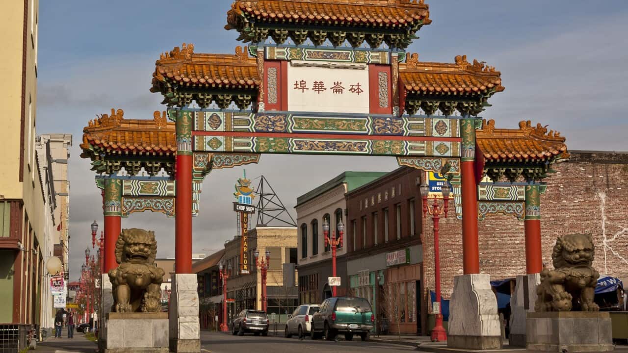 The entrance to Chinatown in Portland, Oregon, in 2012