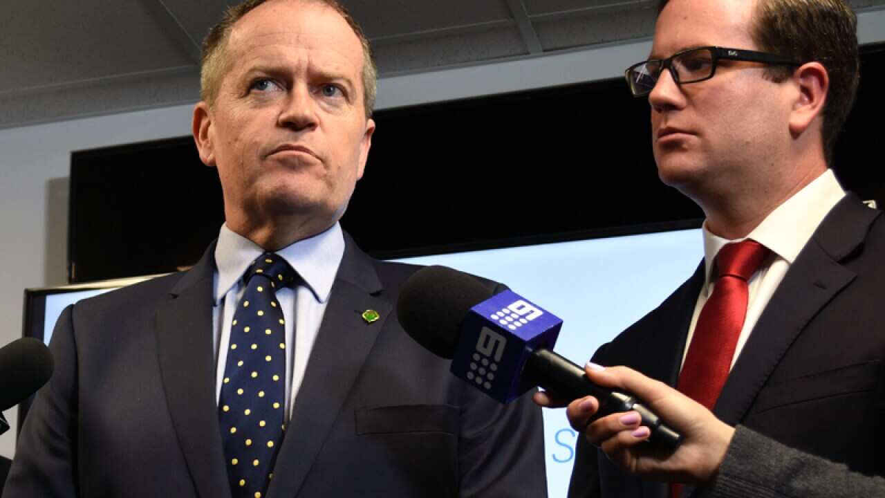 Canning candidate Matt Keogh and Opposition Leader Bill Shorten