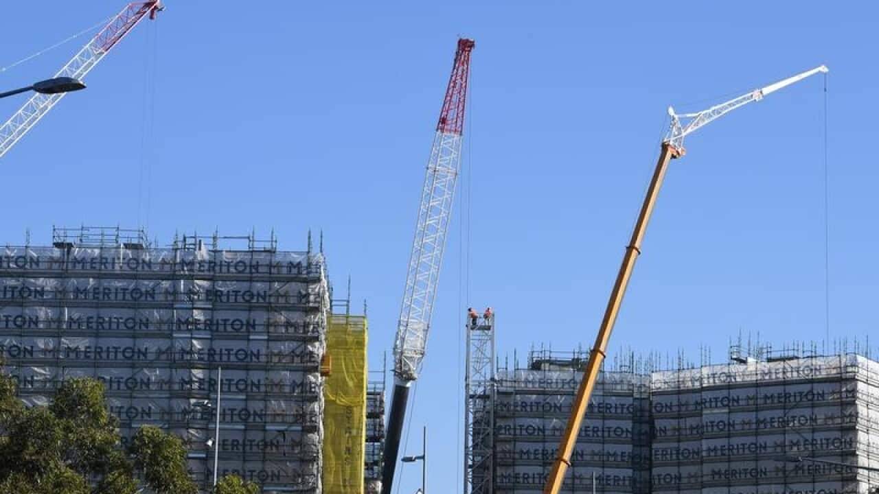 New apartment's are seen under construction in Sydney.