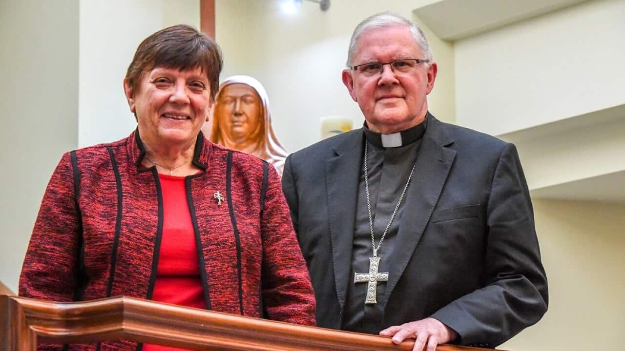 Catholic Religious Australia president Sister Monica Cavanagh and Archbishop Mark Coleridge deliver the Church's response.
