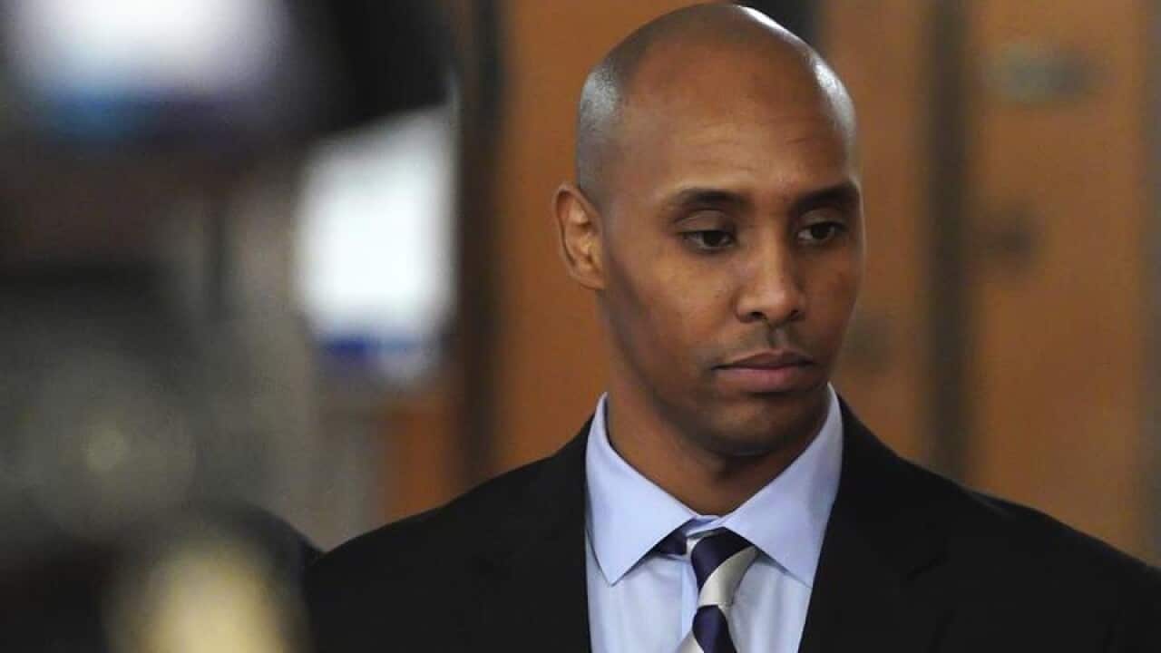 Ex-police officer Mohamed Noor on May 1 before he was jailed over the fatal shooting of Justine Damond Ruszczyk .