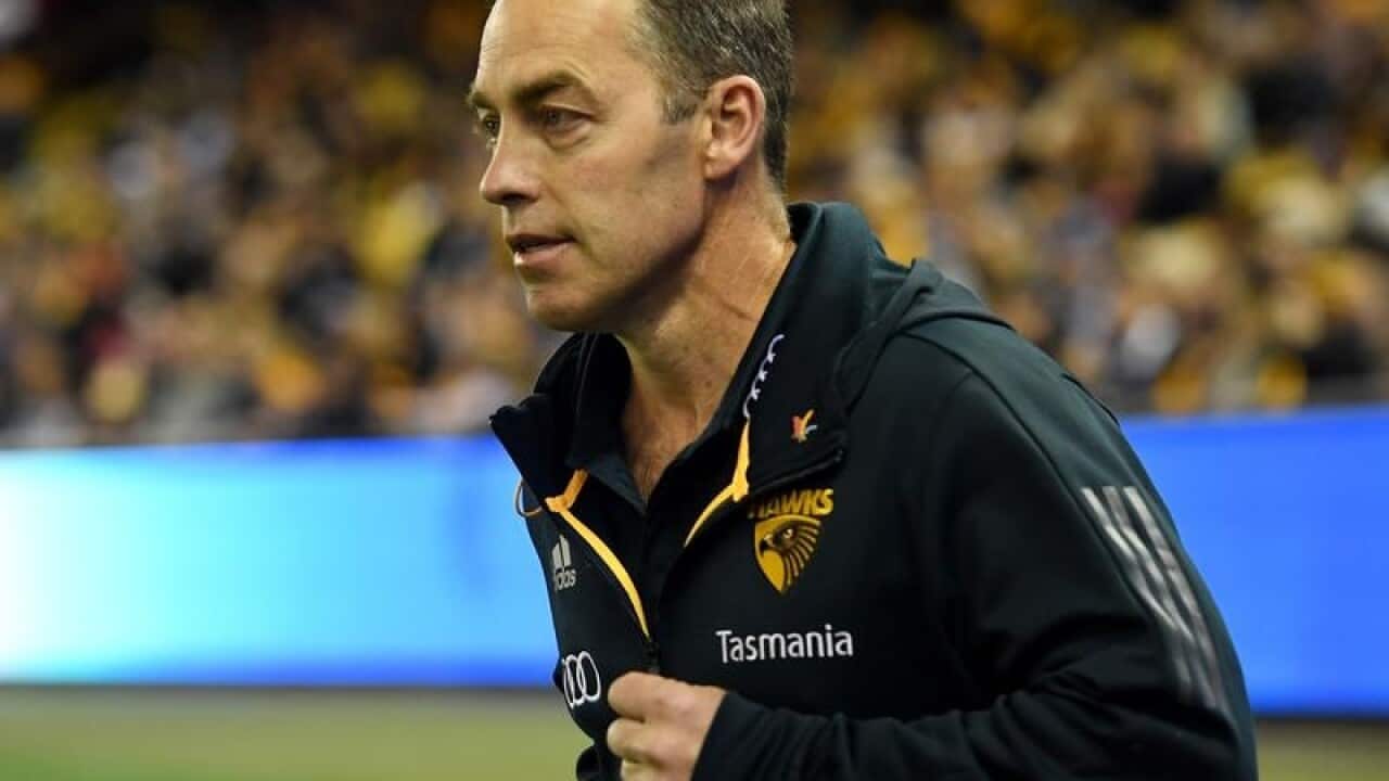 A file image of Hawks coach Alistair Clarkson.
