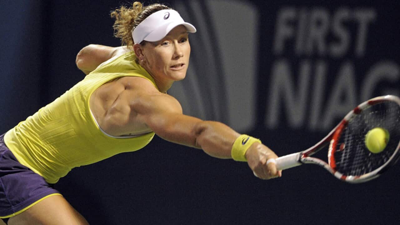 Australian tennis player Samantha Stosur