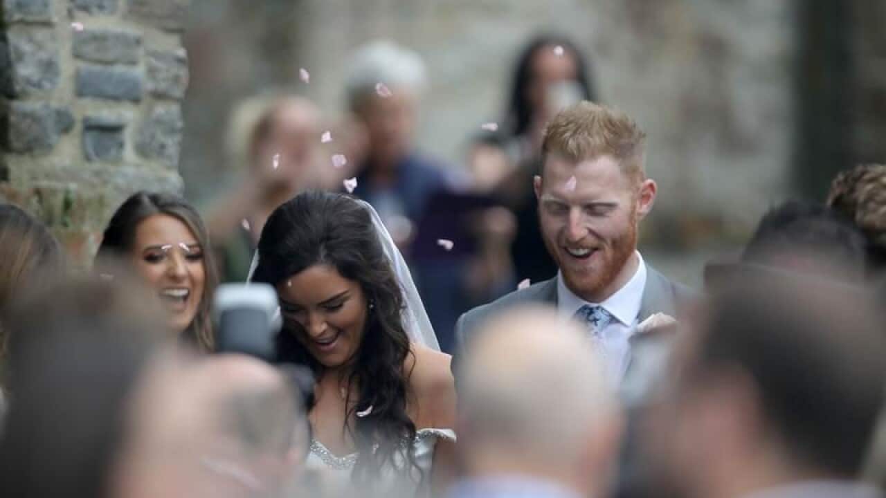 Ben Stokes and his wife Clare.