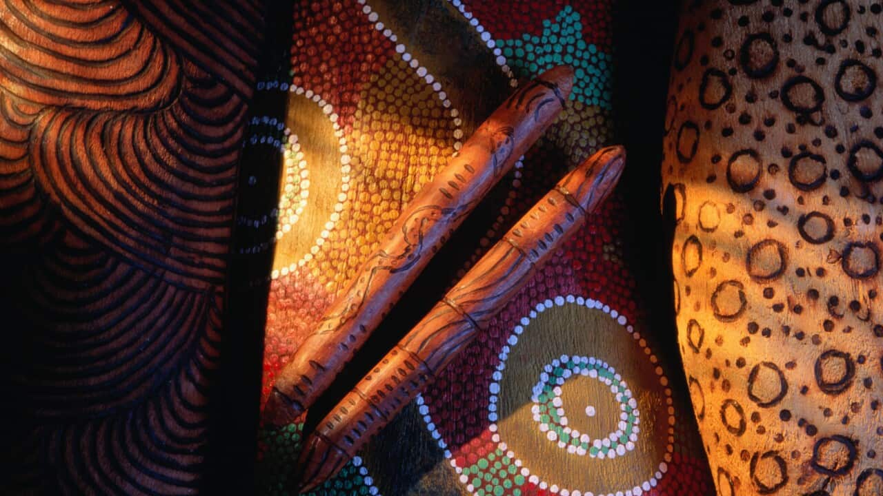 Traditional Aboriginal artefacts from Central Australia.