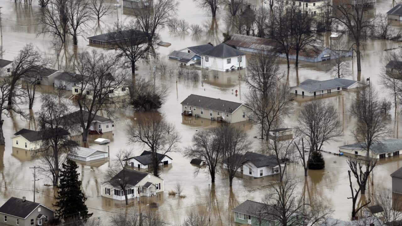 Homes and business are flooded in Pacific, Missouri