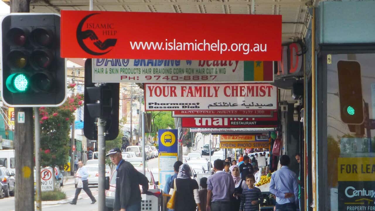 Lakemba, a Sydney suburb in the Australian state of New South Wales, seen in this photo taken on Feb. 5, 2015, has a large Muslim population. Concerns are growing over Islamic terrorists in Australia. (Kyodo)==Kyodo