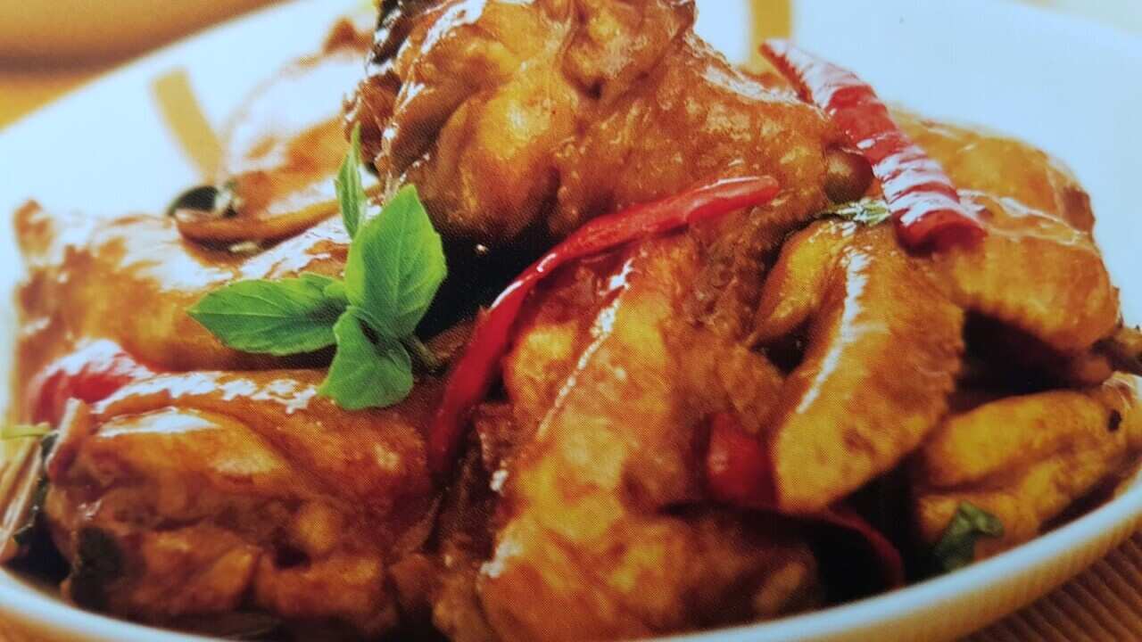 Three cups chicken is a very spicy dish.