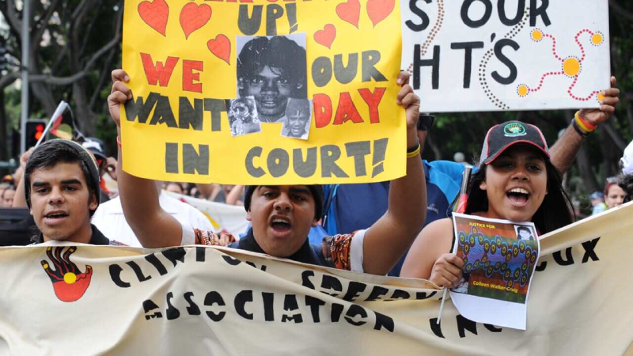 Protesters march for the victims of the Bowraville murders