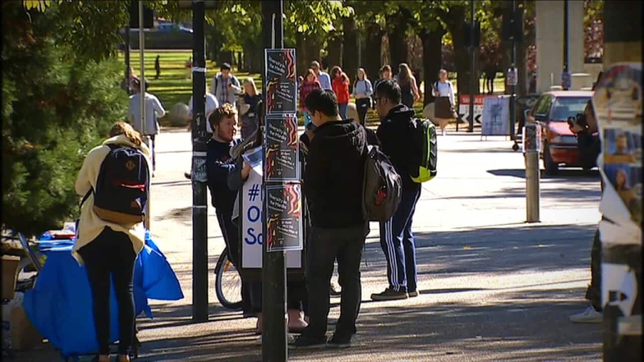 Students at Australian National University in Canberra, pre-COVID.