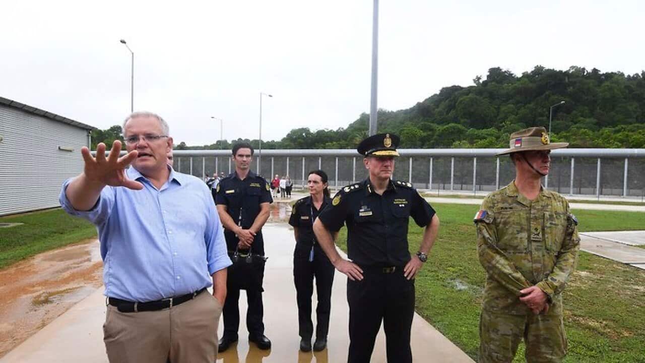 Scott Morrison tours the North West Point Detention Center on Christmas Island