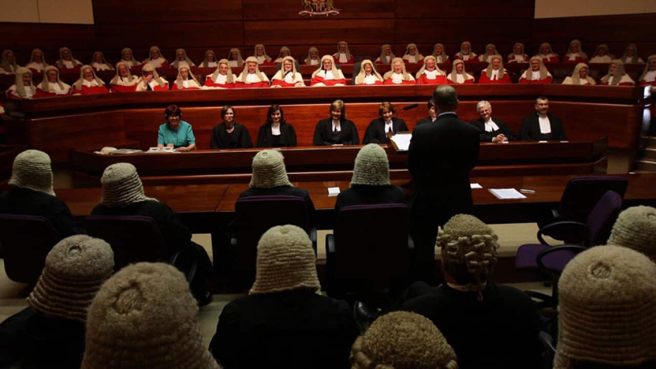 Supreme Court judges sit together
