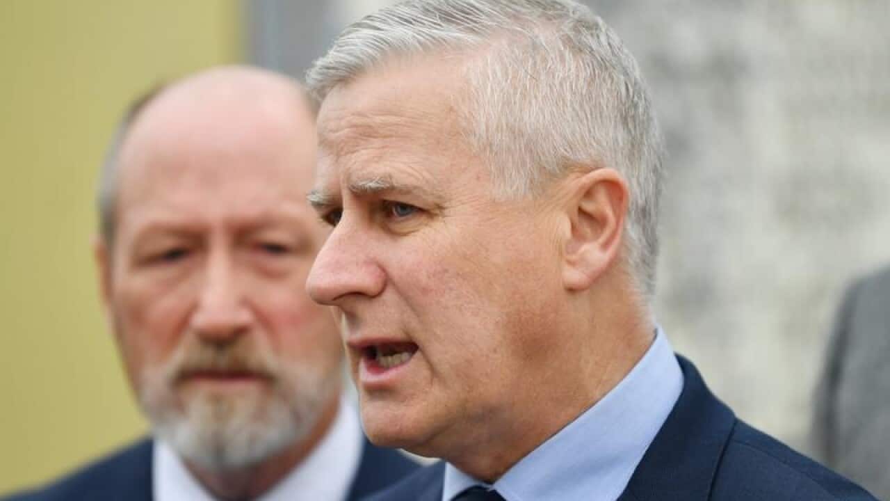 Deputy Prime Minister Michael McCormack in Port Wakefield, SA.