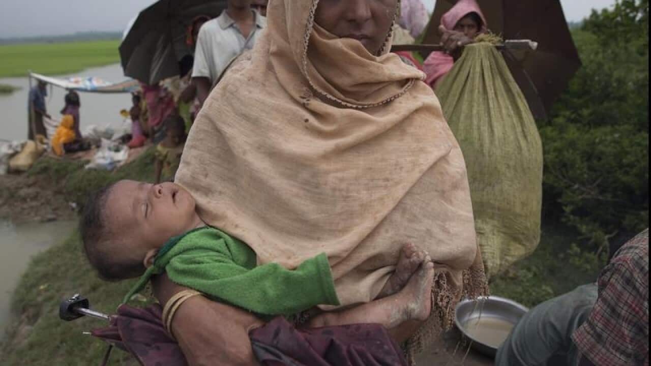 Rohingya Muslim families enter into Bangladesh