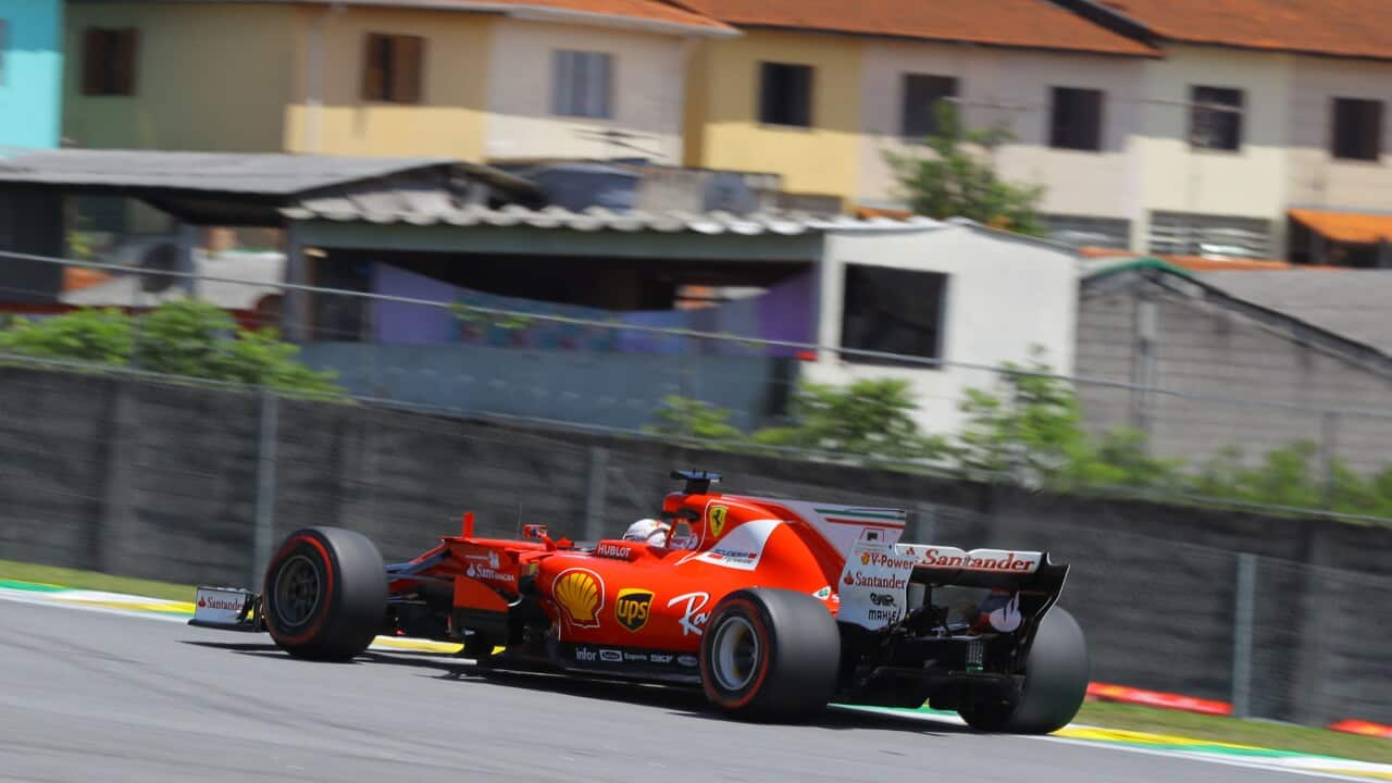 Kann Ferrari doch noch Konstrukteursweltmeister werden? "Vizeweltmeister" Sebastian Vettel will mit Kimi Räikkönen in Interlagos dafür kämpfen.