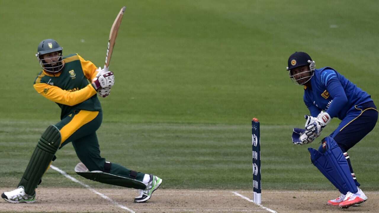 Sri Lanka's keeper Kumar Sangakkara looks on