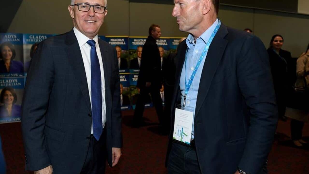 Prime Minister Malcolm Turnbull and former prime minister Tony Abbott