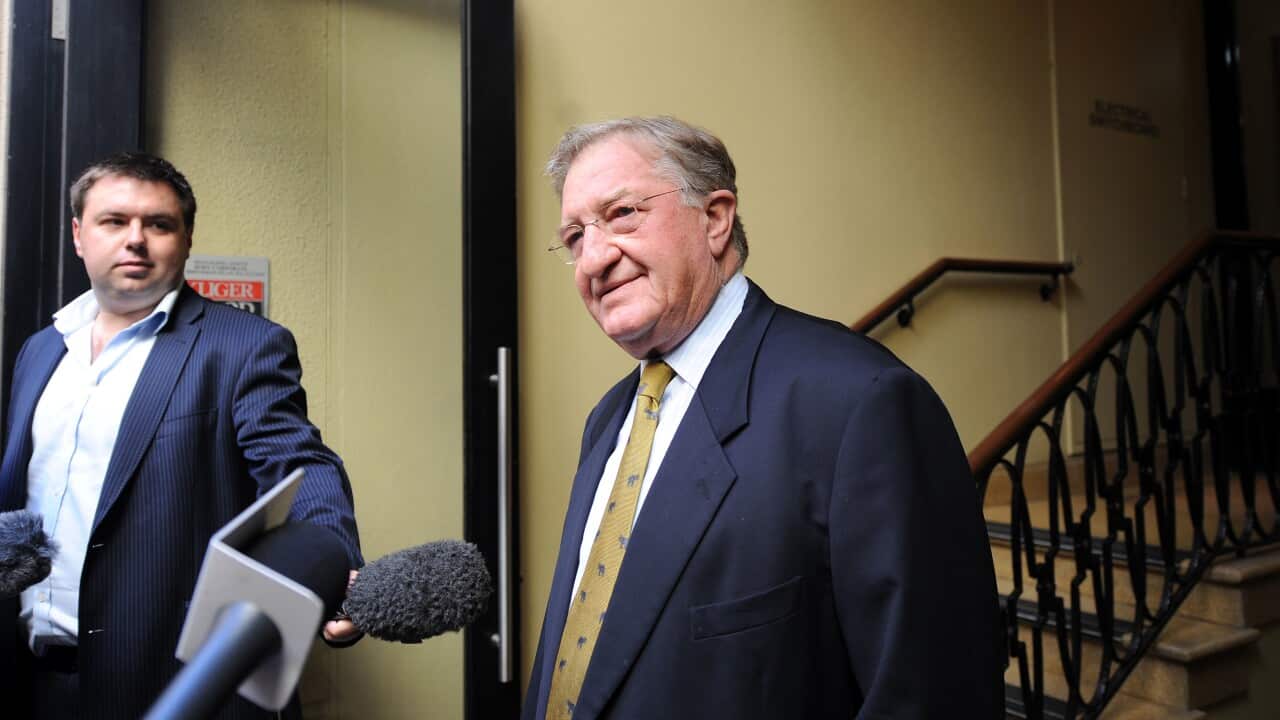 John Elliott outside his Melbourne office back in 2009. 