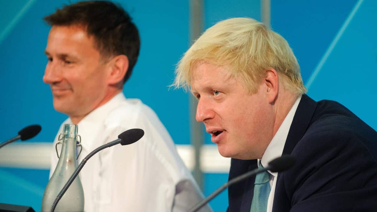 Jeremy Hunt and Boris Johnson.                                                                                                                                                                                                                          