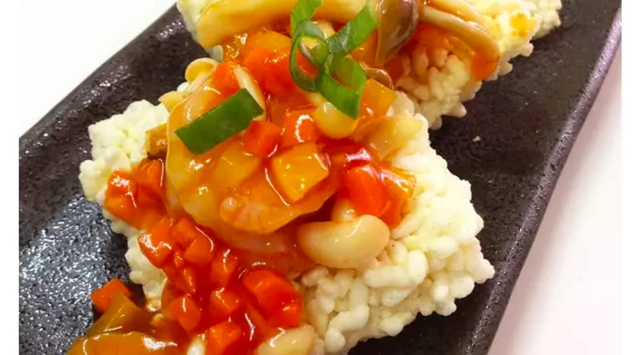 鮮茄蝦仁鍋粑