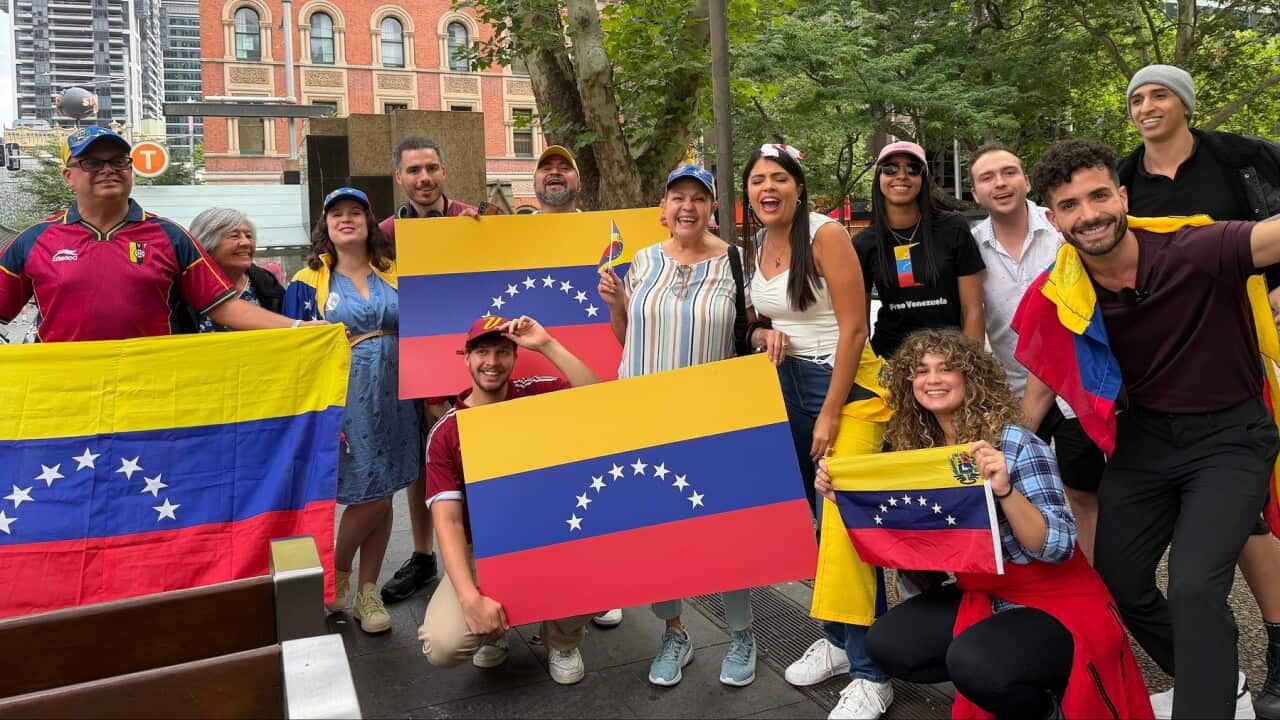 Supporters of the Venezuelan opposition celebrate in Sydney following the US seizure of President Nicolás Maduro (SBS).jpg