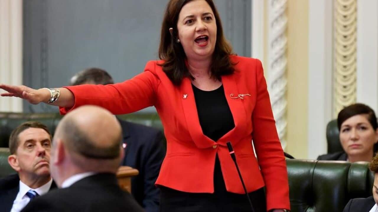 Queensland Premier Annastacia Palaszczuk in state parliament.