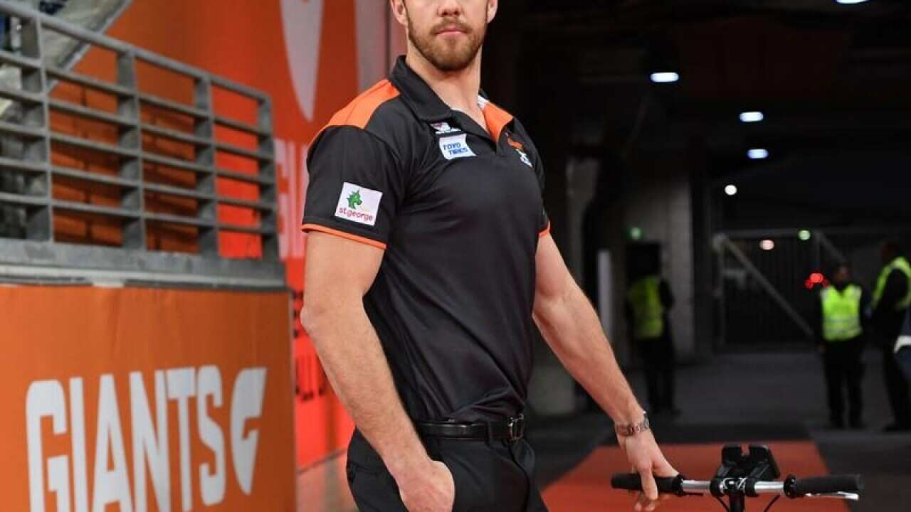 A file image of retired AFL player Shane Mumford in Sydney.