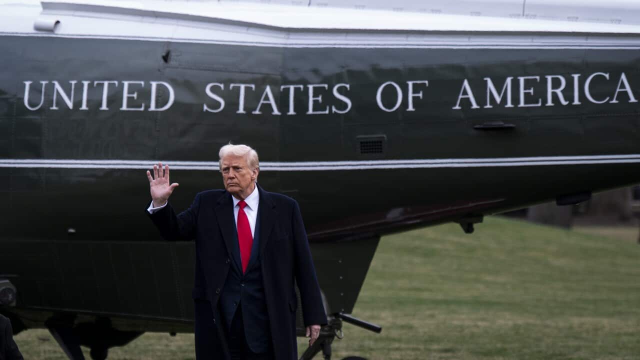 DC: President Donald Trump boards Marine One at the White House