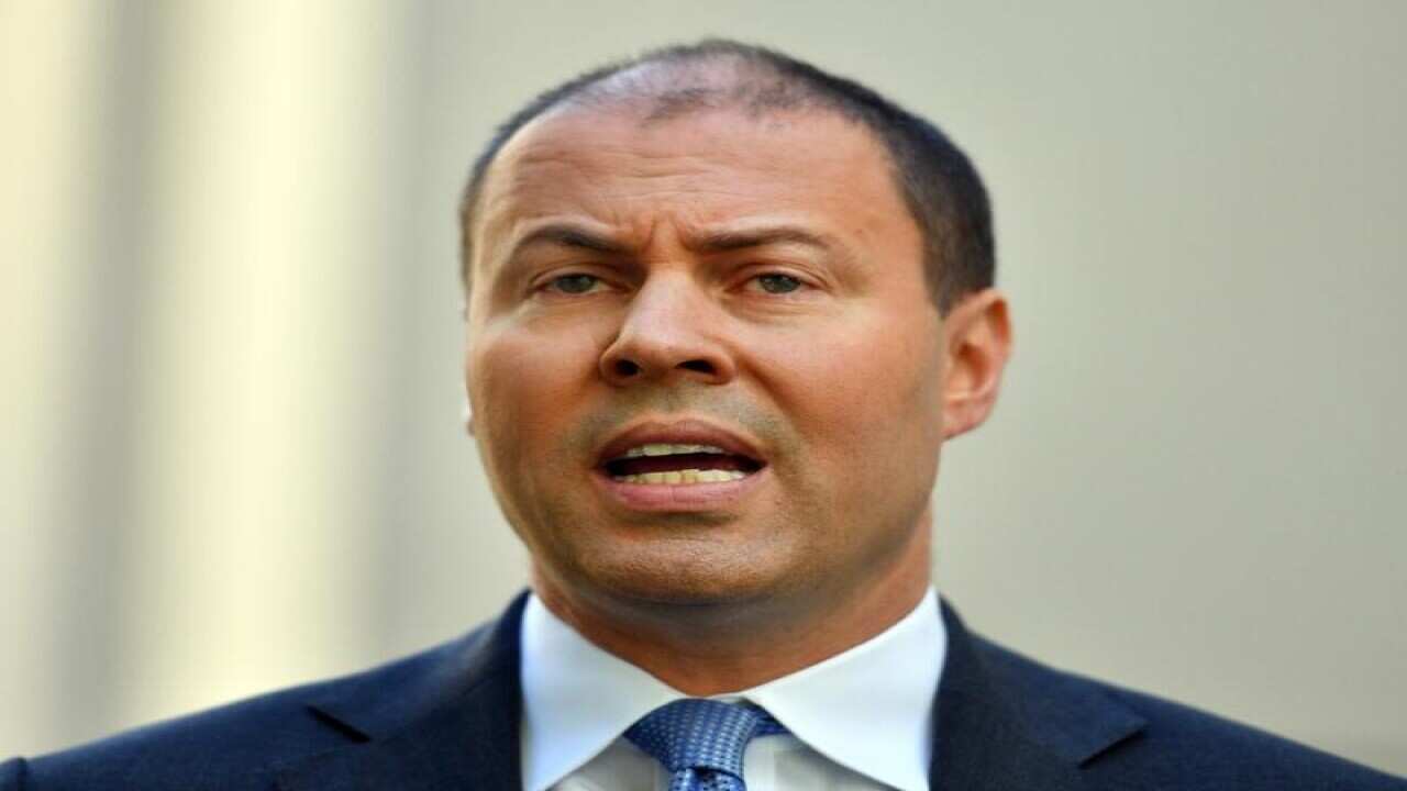 Josh Frydenberg at a press conference at Parliament House, Canberra.