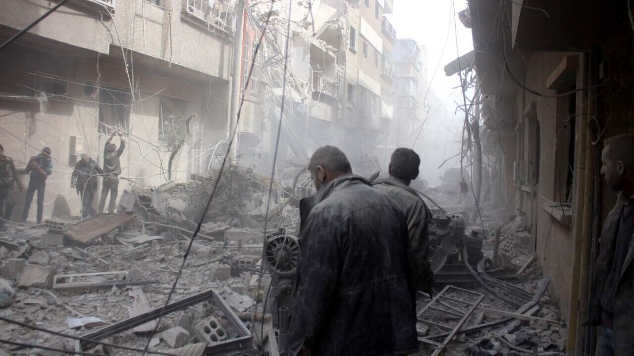 Damaged and collapsed buildings