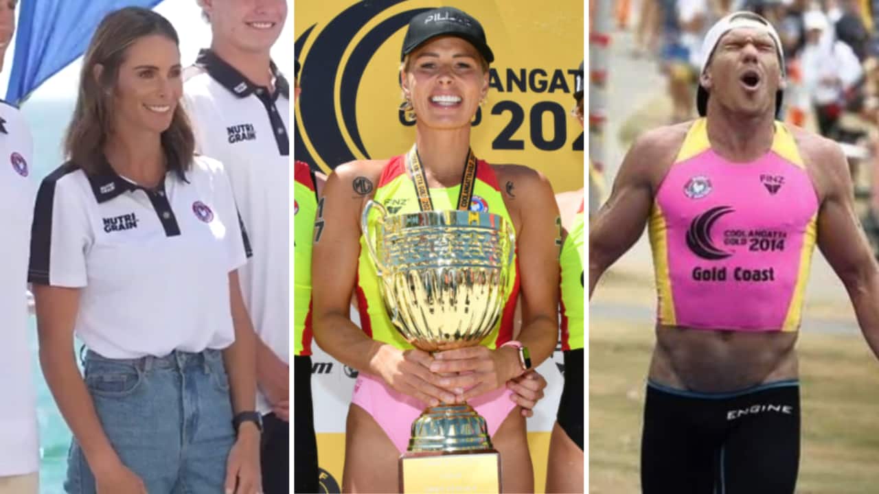 Iron Series commentators Candice Warner, Courtney Hancock and Josh Minogue