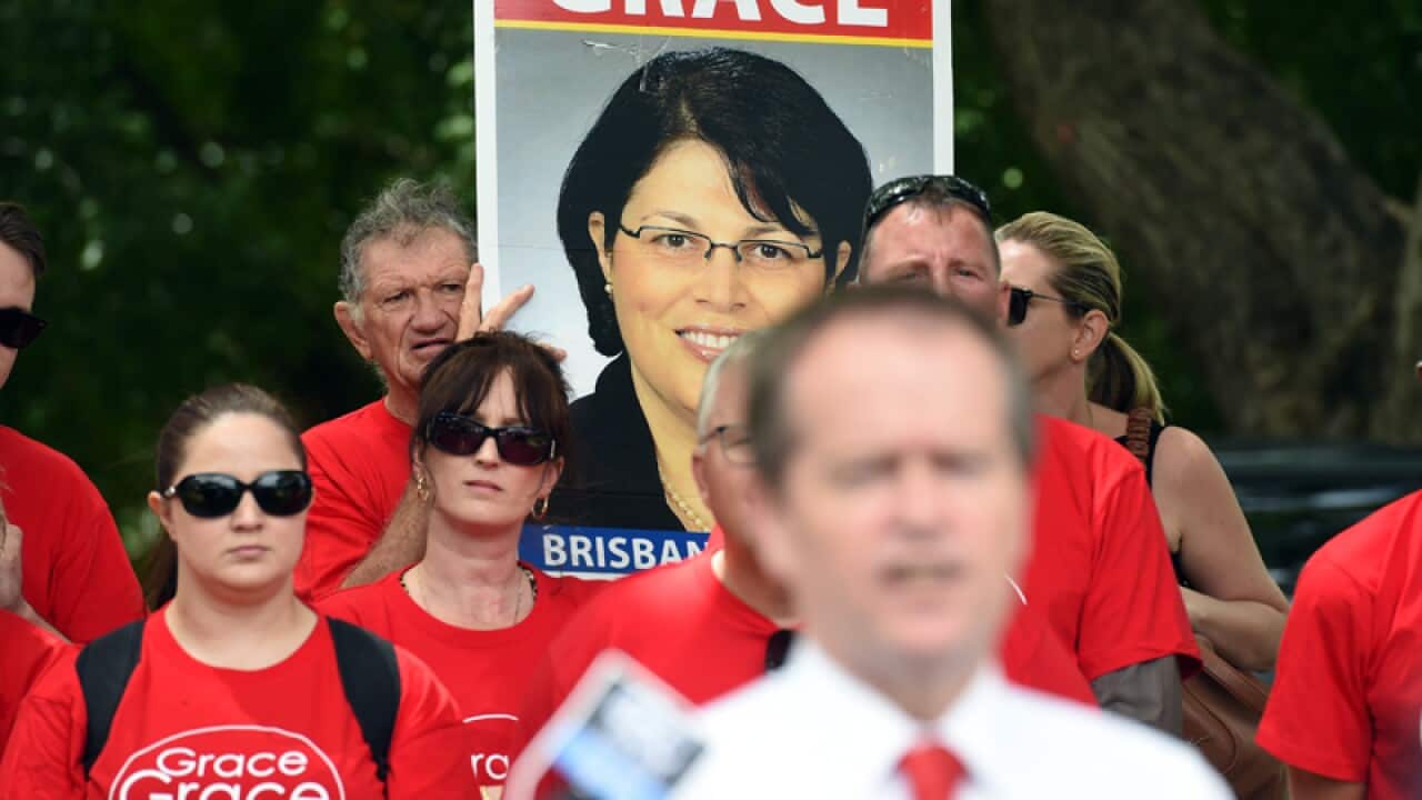 Bill Shorten addresses the media in support of Labor's candidate