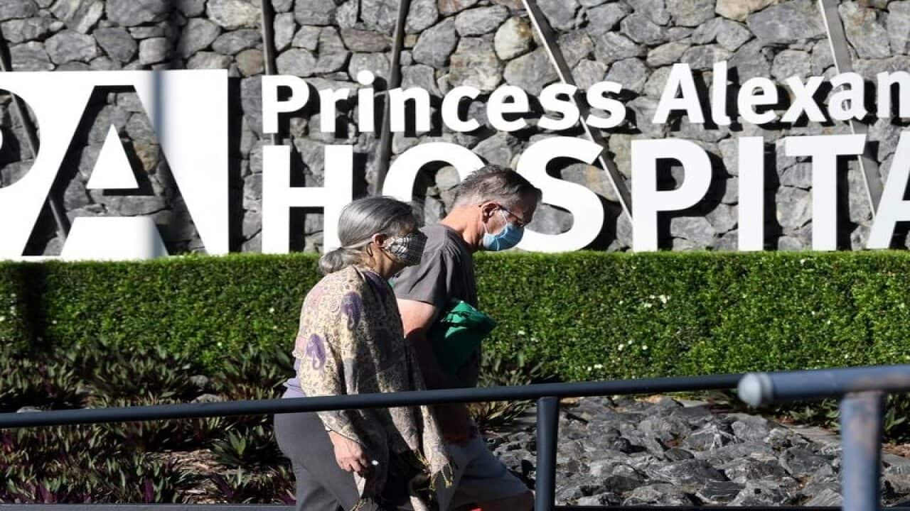 People at the Princess Alexandra Hospital in Brisbane,