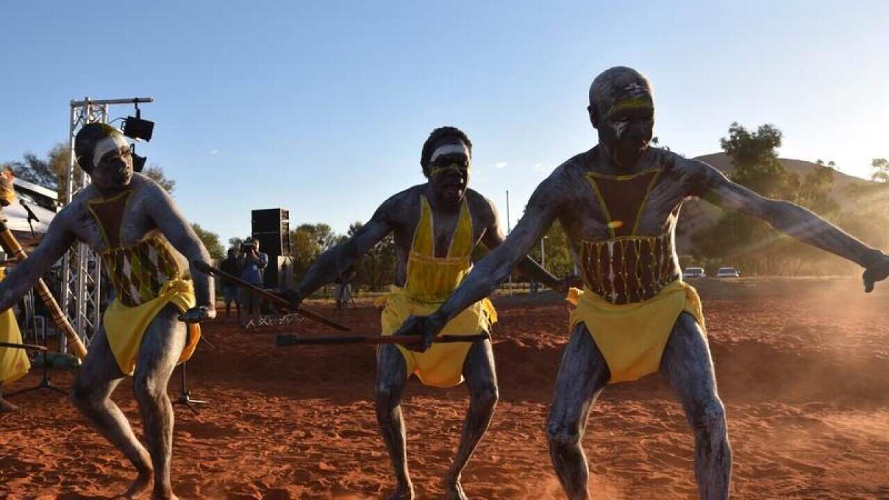 Dancers perform at the National Indigenous Constitutional Convention