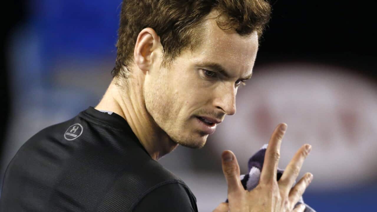 Andy Murray during the Australian Open