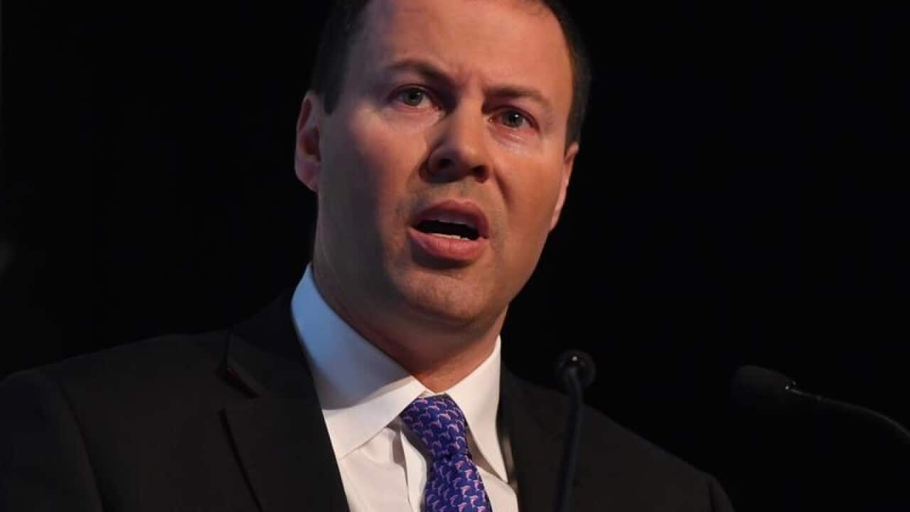 Josh Frydenberg speaking at an Energy Summit in Sydney.