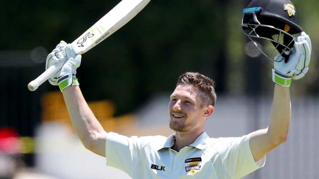 Cameron Bancroft of Western Australia celebrates