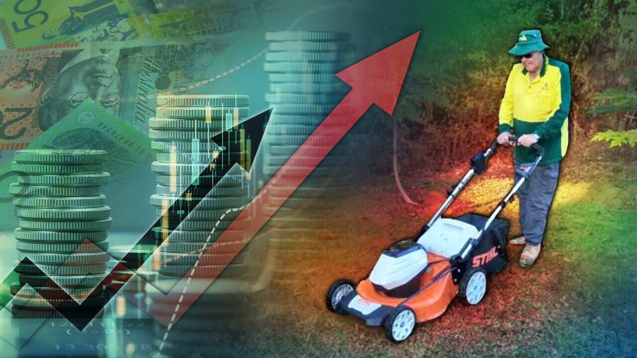 Cost of Living Geoff mowing aged pension coming out of retirement.