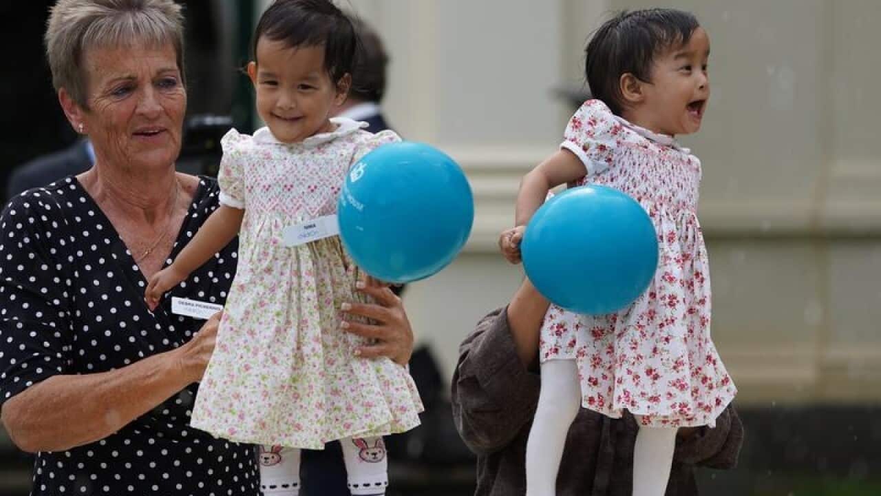 Previously conjoined sisters Nima and Dawa.