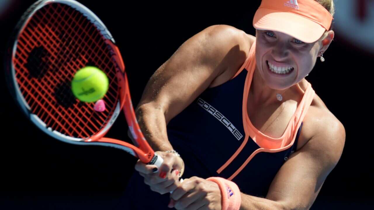 Angelique Kerber during the Australian Open