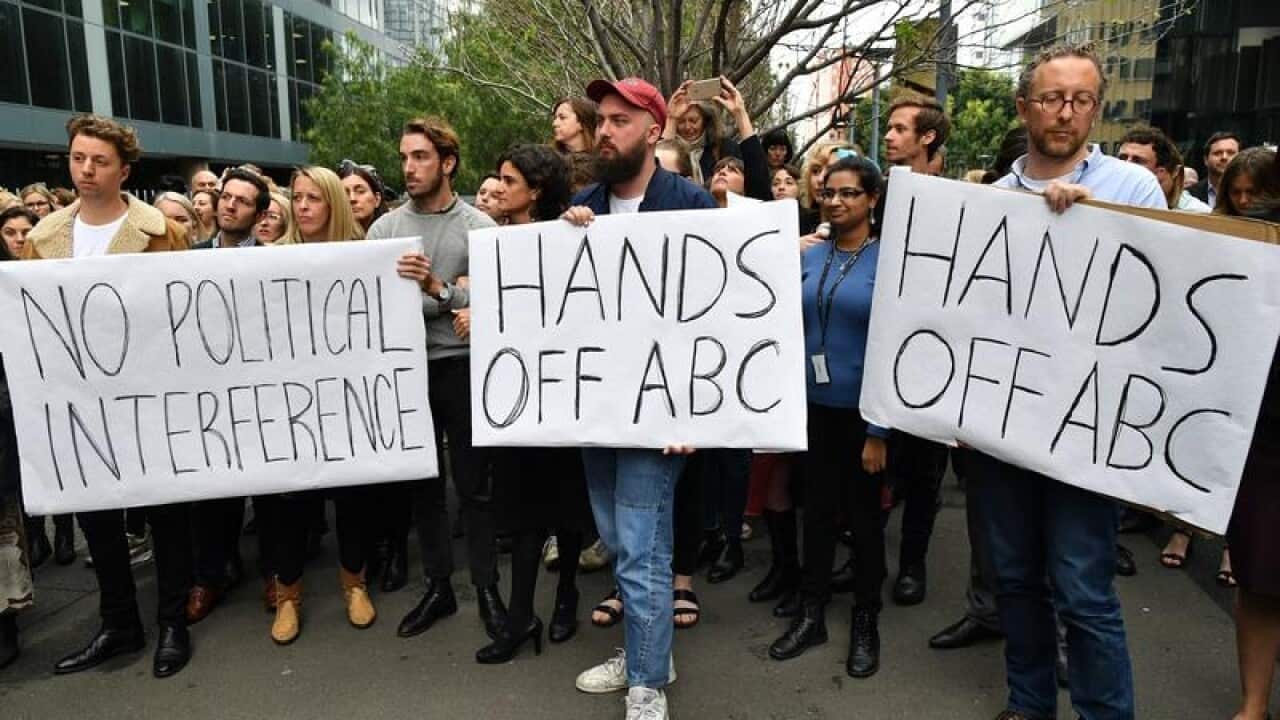 Staff at the ABC have called on chairman Justin Milne to stand aside.